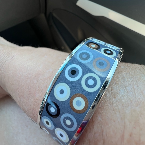 Bracelet- Original HERMES. Stylish Gray Patterned.